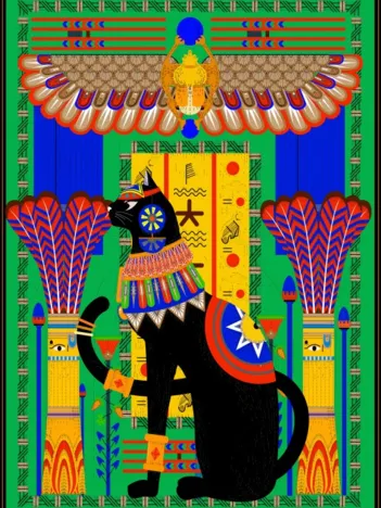 Produit Chat Egyptien - Vert Image