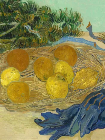 Produit Vincent Van Gogh - Still Life of Oranges and Lemons with Blue Gloves, 1889 Image