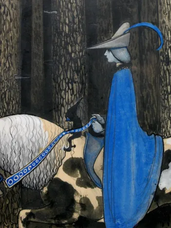 Produit John Bauer : Då och då tog tomten tag i tyglarna Image