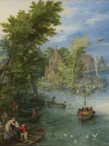Produit Jan Brueghel - River Landscape, 1607 Image
