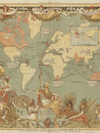 Produit Walter Crane - L'Empire Britannique en 1886 Image