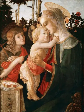 Produit Sandro Botticelli: La Vierge à l'Enfant, le Jeune Saint Jean-Baptiste, 1470-1475 Image