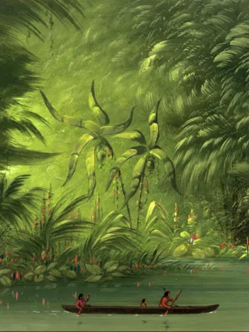 Produit George Catlin : Entrée dans une lagune, rive de l'Amazonie, 1854-1869 Image