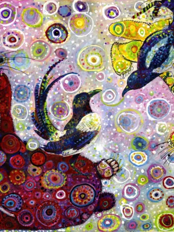 Produit Sally Rich - Red and Gold Badgers Image