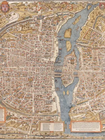 Produit Olivier Truschet et Germain Hoyau : Plan de Paris du milieu du XVIe Siècle Image