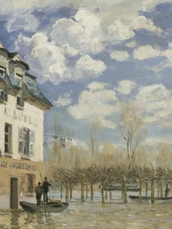 Produit Alfred Sisley : La Barque pendant l'Inondation à Port-Marly, 1876 Image