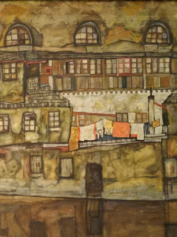 Produit Egon Schiele : Façade sur la rivière, 1915 Image