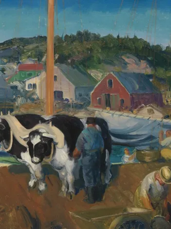 Produit George Bellows : Ox Team, Wharf at Matinicus, 1916 Image