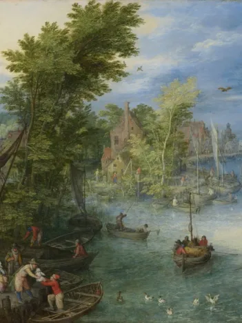 Produit Jan Brueghel - River Landscape, 1607 Image