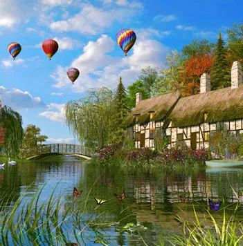 Produit 3 Puzzles - Dominic Davison: Cottage Image