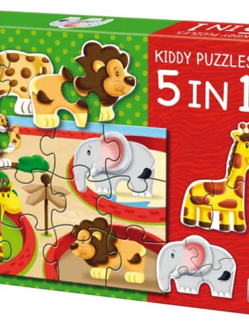 Produit Kiddy Puzzles - 5 in 1 - Zoo Image