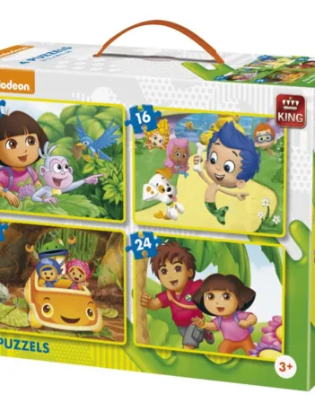 Produit 4 Puzzles - Nickelodeon & Dora Image