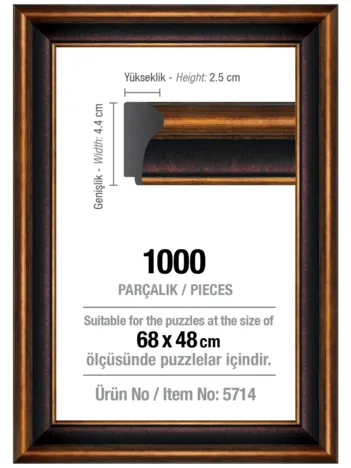 Produit Cadre pour Puzzle 1000 Pièces - Brun - 4,3 cm Image