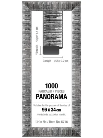 Produit Cadre pour Puzzle 1000 Pièces Panoramique - Argent - 3 cm Image