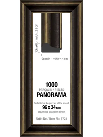 Produit Cadre pour Puzzle 1000 Pièces Panoramique - Noir - 4,3 cm Image