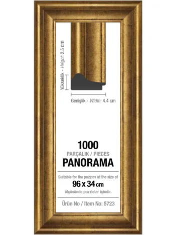 Produit Cadre pour Puzzle 1000 Pièces Panoramique - Doré - 4,3 cm Image