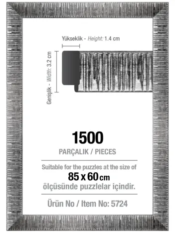 Produit Cadre pour Puzzle 1500 Pièces - Argent - 3 cm Image