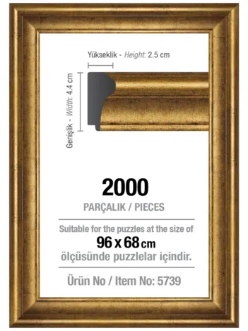 Produit Cadre pour Puzzle 2000 Pièces - Doré - 4,3 cm Image