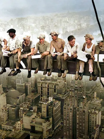 Produit Déjeuner au Sommet d'un Gratte-Ciel, New York Image