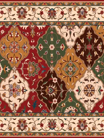 Produit Fleurs Anatoliennes, Motif de Tapis Image
