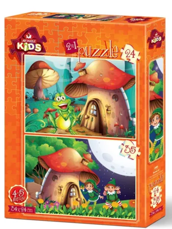 Produit 2 Puzzles - The Mushroom House Image