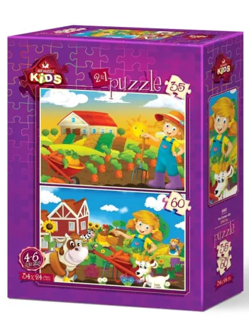 Produit 2 Puzzles - Fermière Image