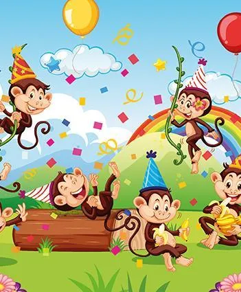 Produit Puzzle en Bois - Fête des Singes Image