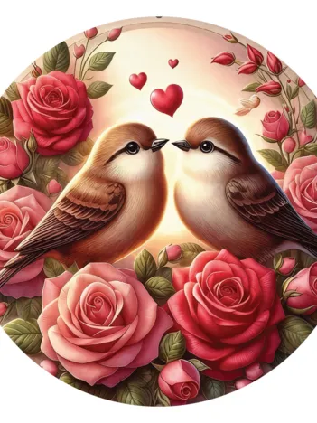 Produit Puzzle Rond - Roses et Amour Image
