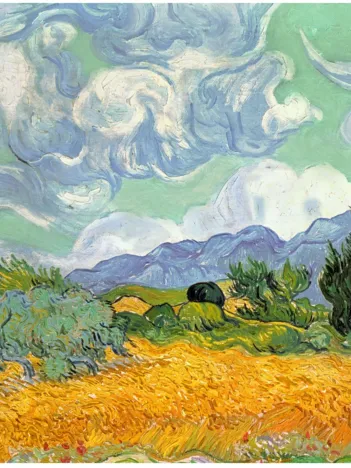 Produit Puzzle en Bois - Van Gogh - Wheat Field with Cypresses Image
