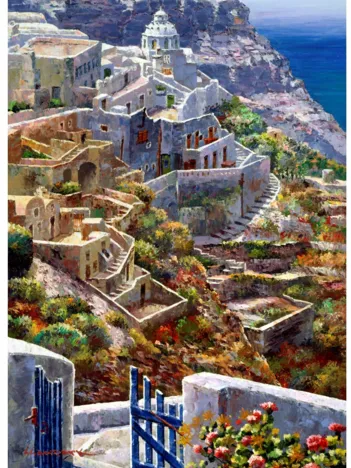 Produit Puzzle en Bois - Above Santorini Image
