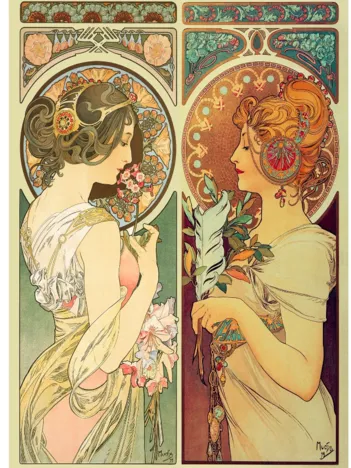 Produit Puzzle en Bois - Mucha Alfons - Feather & Cowslip Image