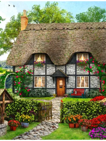 Produit Puzzle en Bois - Meadow Cottage Image