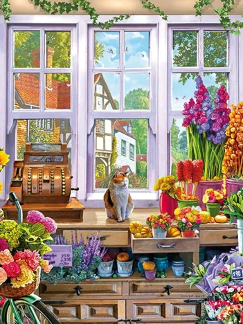 Produit Puzzle en Bois - Flower Shop Image