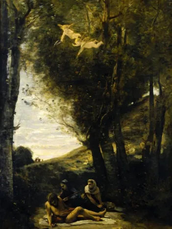 Produit Jean-Baptiste-Camille Corot : Saint Sebastian Succored by the Holy Women, 1874 Image