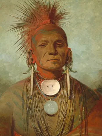 Produit George Catlin : See-non-ty-a, Homme Medecine de l'Iowa Medicine Man, 1844-1845 Image
