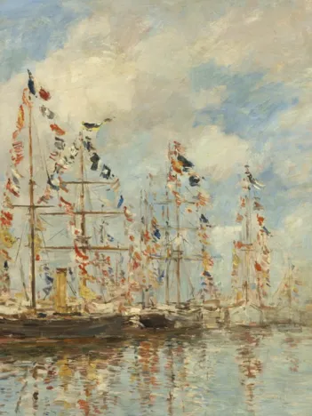 Produit Eugène Boudin - Bassin de Yacht à Trouville, Deauville, 1895/1896 Image