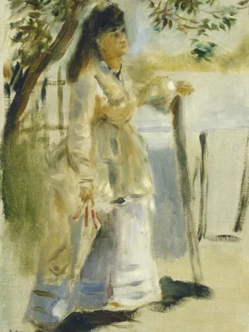 Produit Auguste Renoir : Femme à la Barrière, 1866 Image