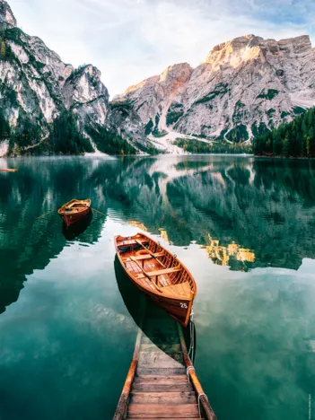 Produit Les Barques du Lac de Braies - Italie Image