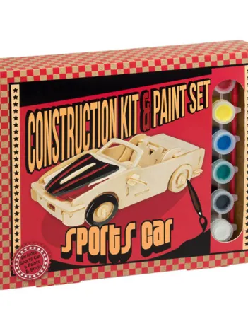 Produit Puzzle 3D en Bois + Peinture - Voiture de Sport Image