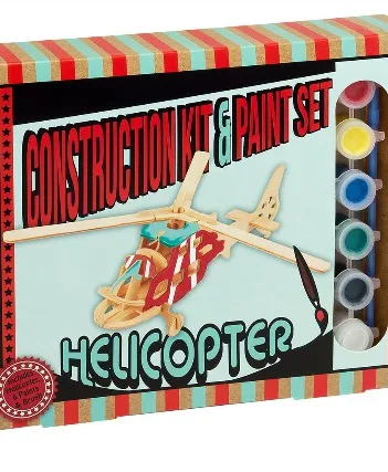 Produit Puzzle 3D en Bois + Peinture - Hélicoptère Image