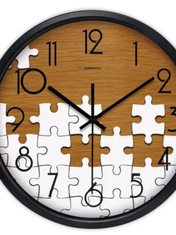 Produit Pendule Murale en Métal - Motif Puzzle - 30 cm Image