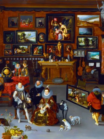 Produit Hieronymus Francken Iicirca - The Archdukes Albert and Isabella Visiting a Collector's Cabinet, 1623 Image