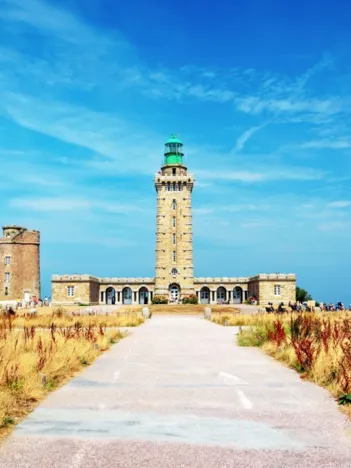 Produit Phare du Cap Fréhel, Bretagne, France Image