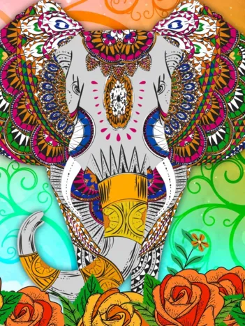 Produit Colorful Elephant Image