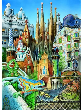 Produit Puzzle Mini - Gaudi : Collage Image