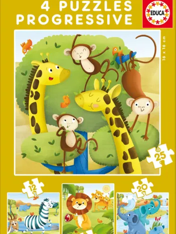 Produit 4 Puzzles - Wild Animals Image