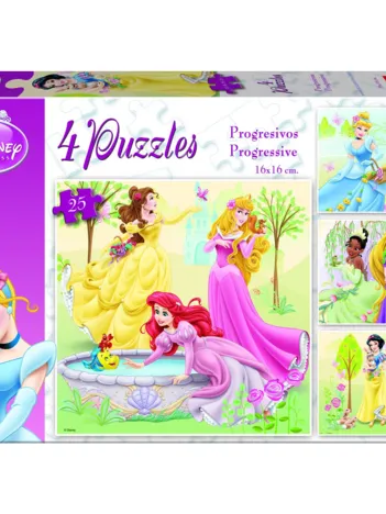 Produit 4 Puzzles Progressifs - Princesses Disney Image