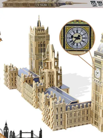 Produit Puzzle 3D en Bois - Big Ben & Parliament Image