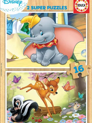 Produit Puzzle en Bois - Disney - Dumbo & Bambi Image