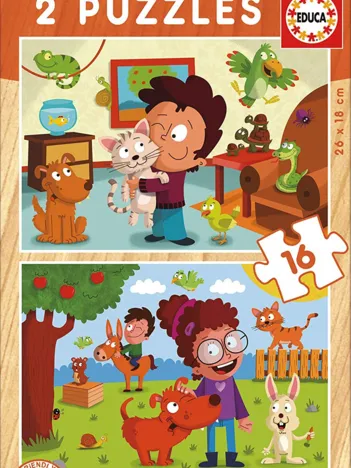 Produit 2 Puzzles en Bois - Animaux Image